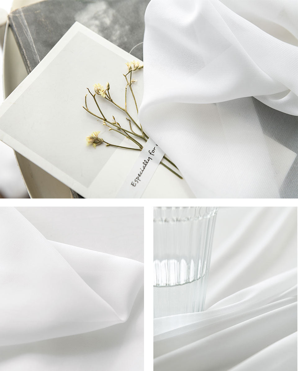 White Sheer Curtain freeshipping - khollect
