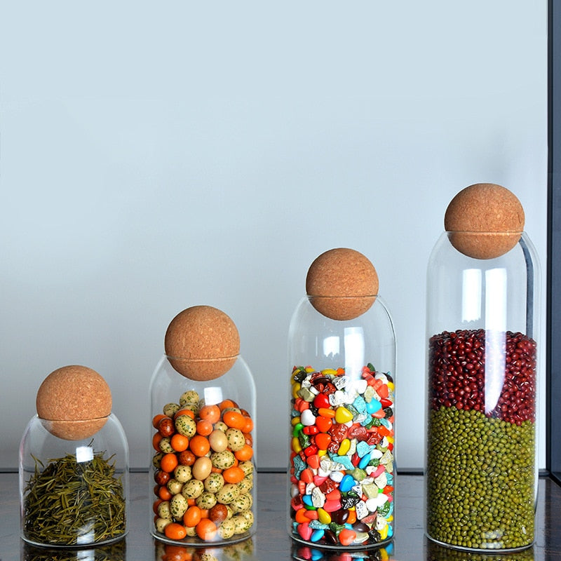 Ball Cork Storage Jar freeshipping - khollect