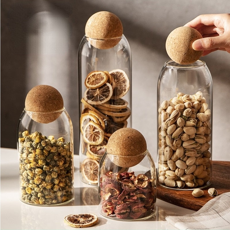Ball Cork Storage Jar freeshipping - khollect