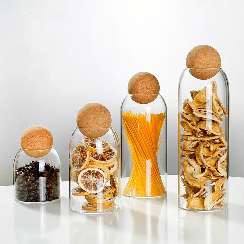 Ball Cork Storage Jar freeshipping - khollect