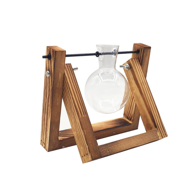 Wooden Hydroponic Plant Vase freeshipping - khollect