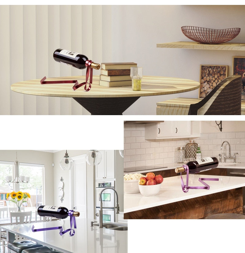 Hanging Ribbon Wine Rack freeshipping - khollect