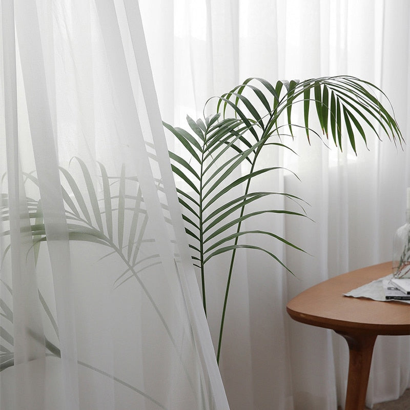 White Sheer Curtain freeshipping - khollect