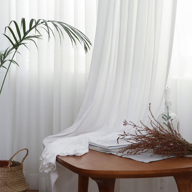 White Sheer Curtain freeshipping - khollect
