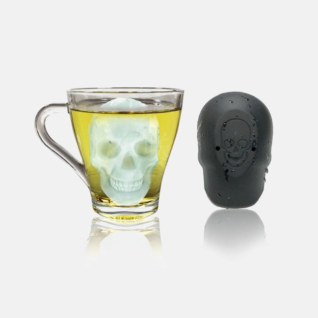 3D Skull Silicone Mold Ice Cube Maker freeshipping - khollect