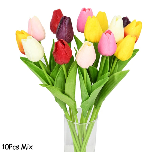 Artificial Tulip Bouquet Decor freeshipping - khollect