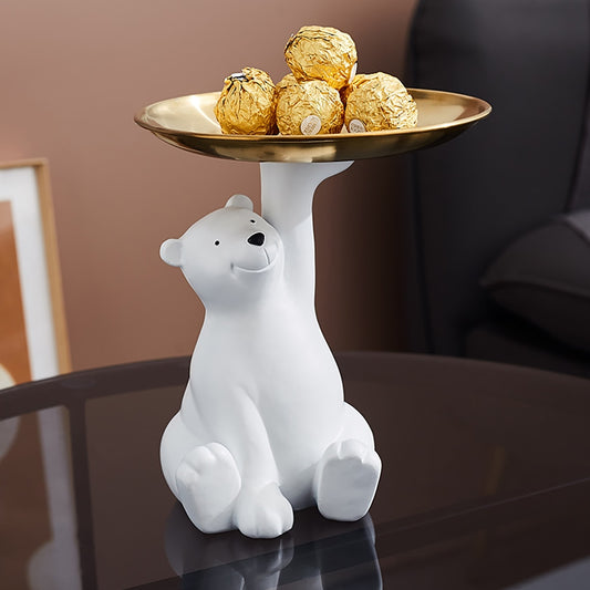 White Bear Statue Tray