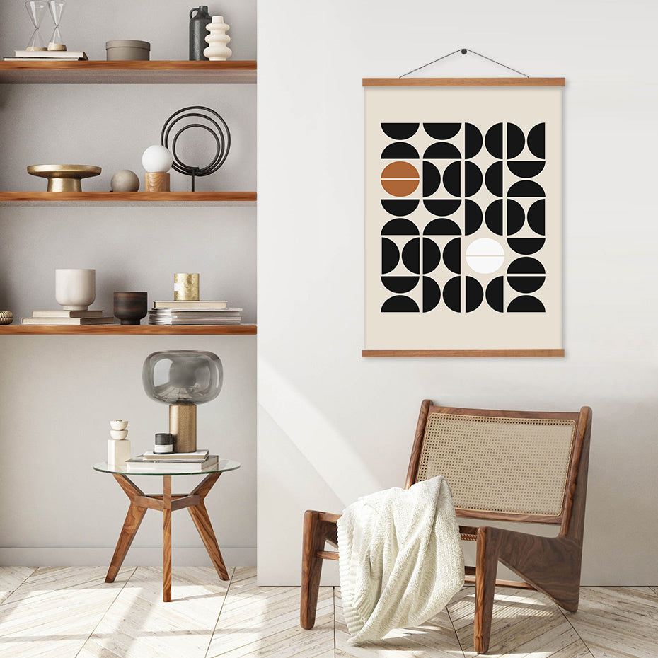 Geometric Beige Bohemian Art Print