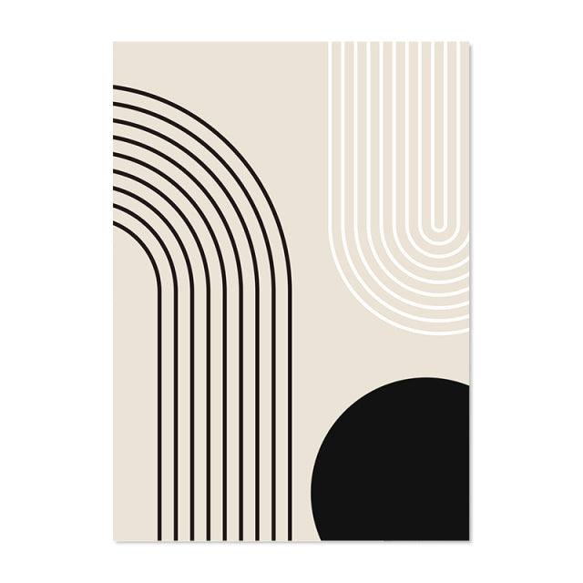 Geometric Beige Bohemian Art Print