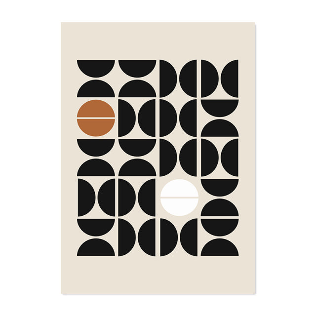 Geometric Beige Bohemian Art Print