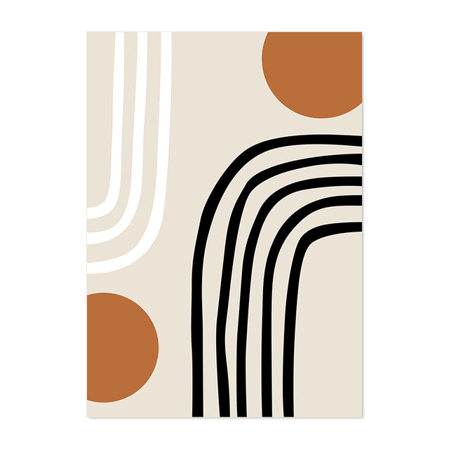 Geometric Beige Bohemian Art Print