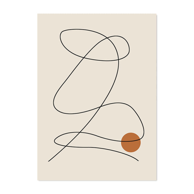 Geometric Beige Bohemian Art Print
